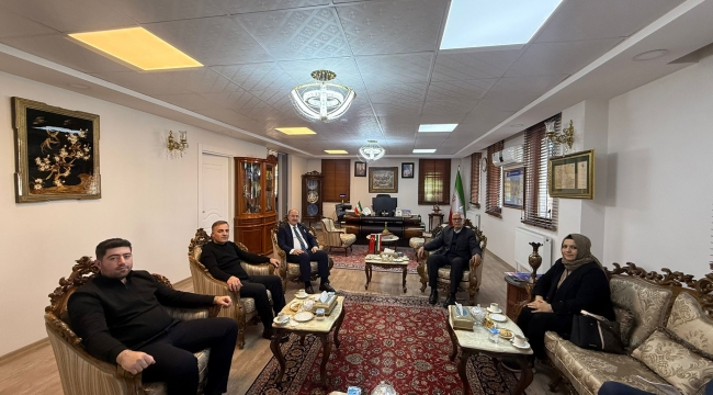 İPEKYOLUSİFED' den Erzurum İran Başkonsolosu Alibeman Eghbali Zarch'a ziyaret Etti