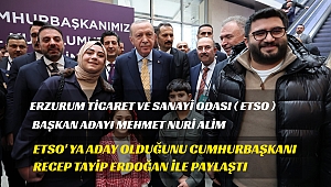 BAŞKANI ALİM, CUMHURBAŞKANI RECEP TAYİP ERDOĞAN İLE BİR ARAYA GELDİ