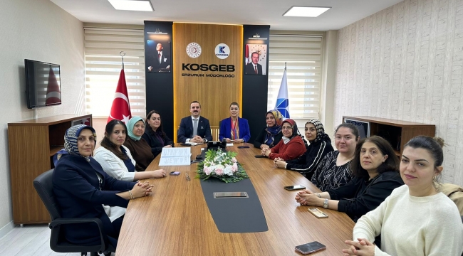 TOBB Erzurum Kadın Girişimciler Kurulu İcra Toplantısı KOSGEB'te Yapıldı