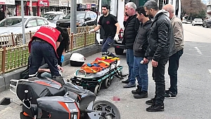 Erzurum’da feci kaza: Motosiklet sürücüsü hastaneye kaldırıldı