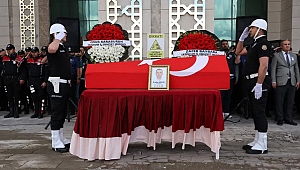 Erzurum'da Polis Memuru İbrahim Karataş Son Yolculuğuna Uğurlandı